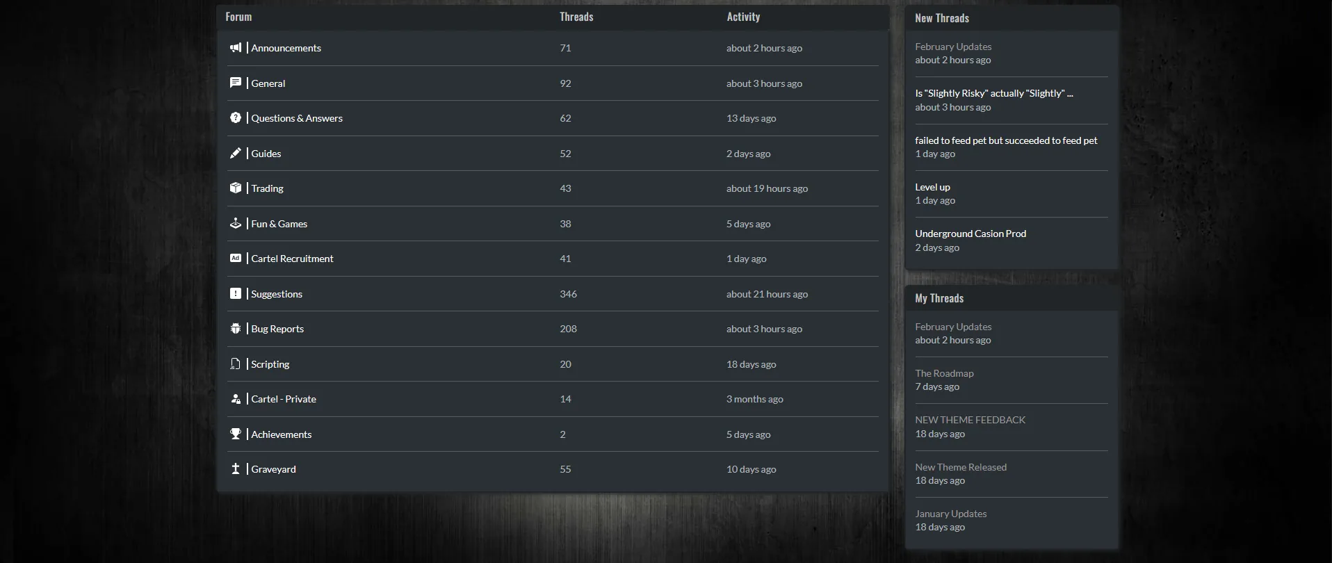 An image of the forums